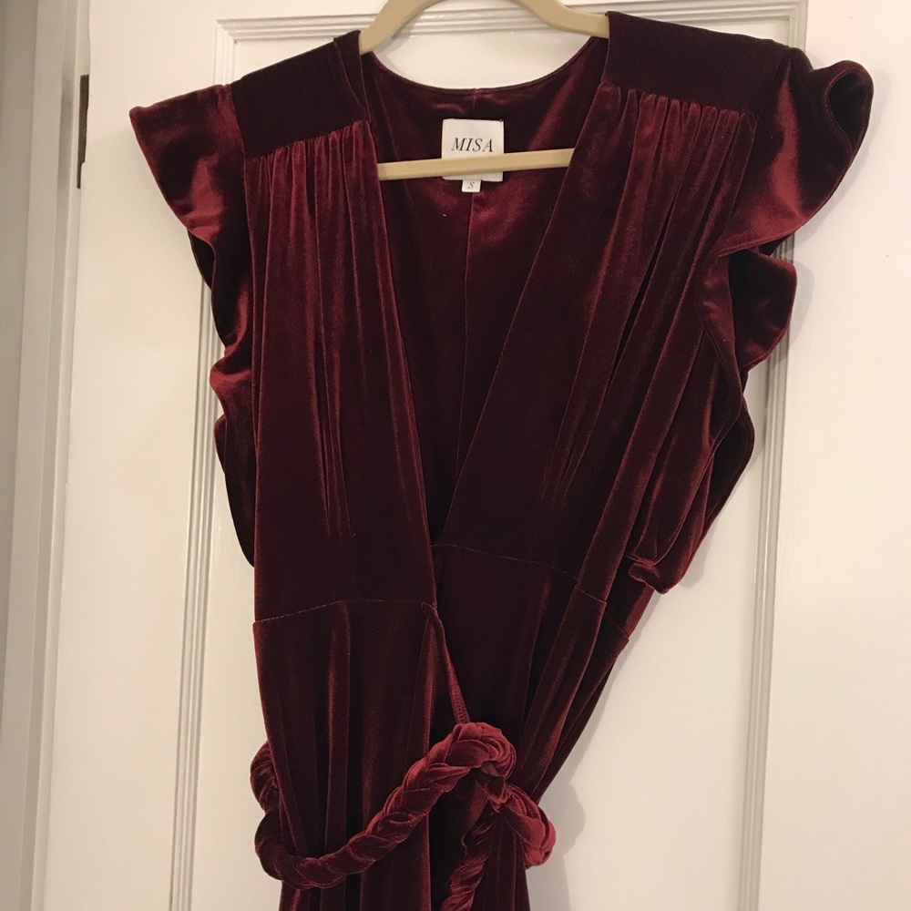 MISA velvet wrap dress size S